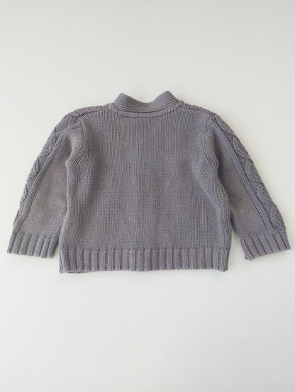 Cable knit Grandpa cardigan 6-18 months