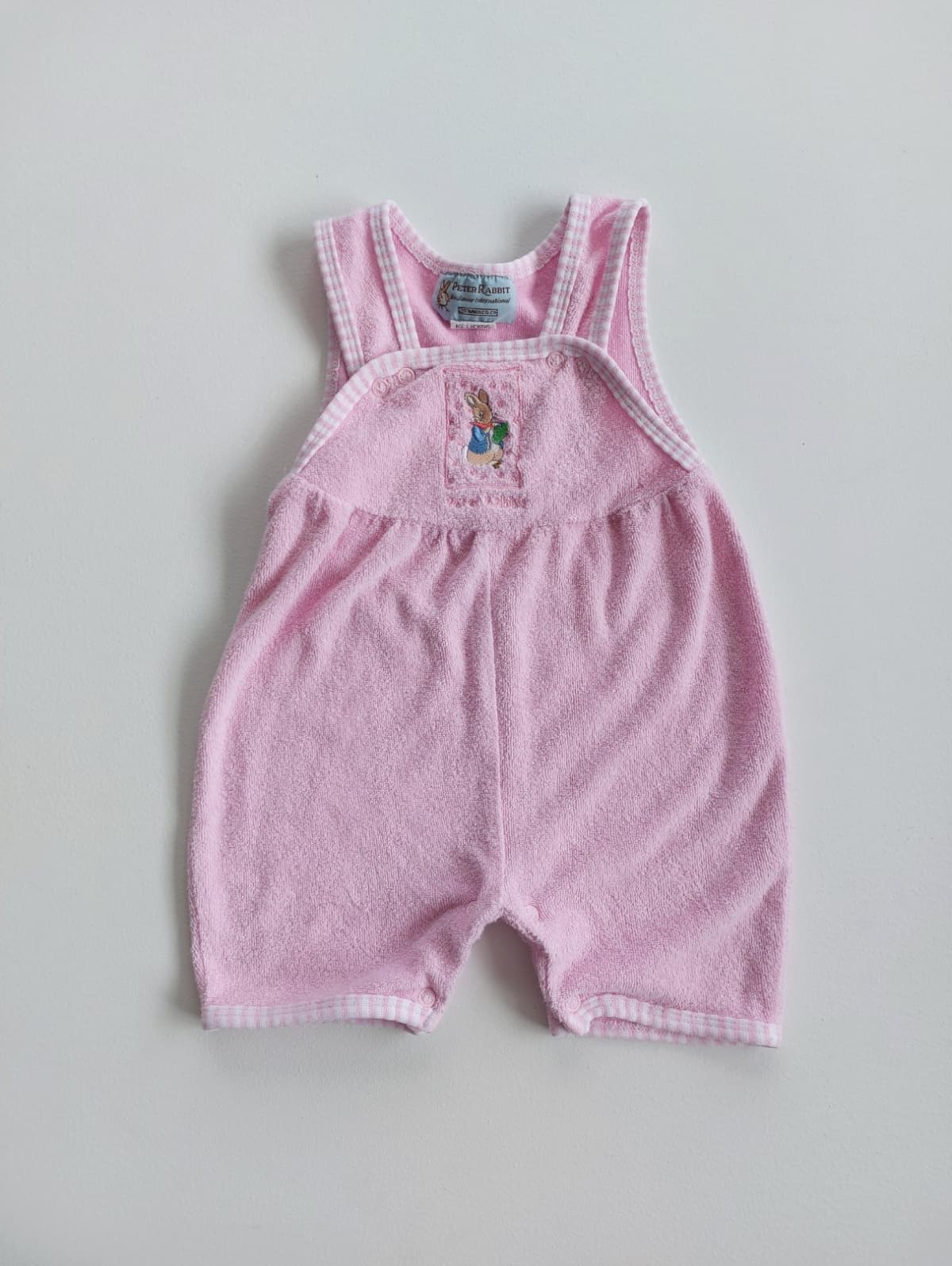 Peter Rabbit terry shortalls 3-6 months
