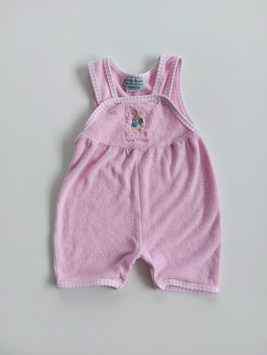 Peter Rabbit terry shortalls 3-6 months