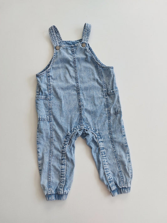 Acid wash overalls 12-18 months