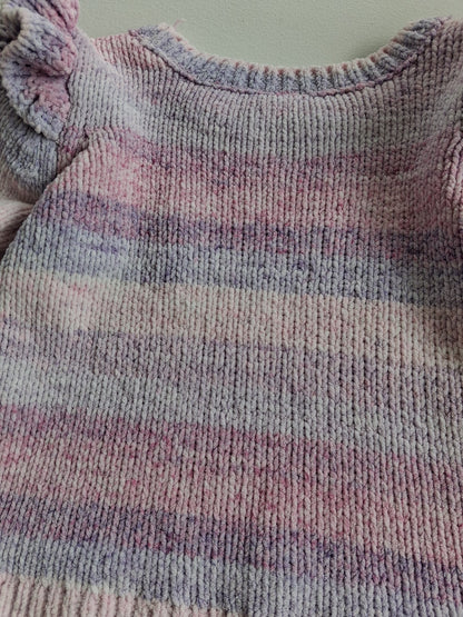 Striped ruffle shoulder jersey 12-18 months