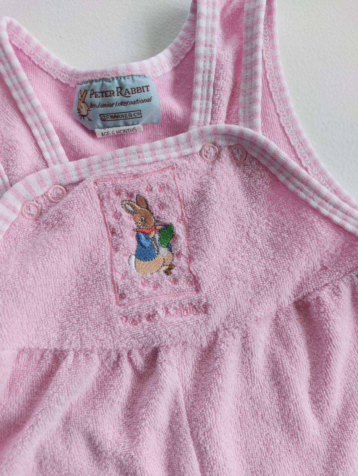 Peter Rabbit terry shortalls 3-6 months