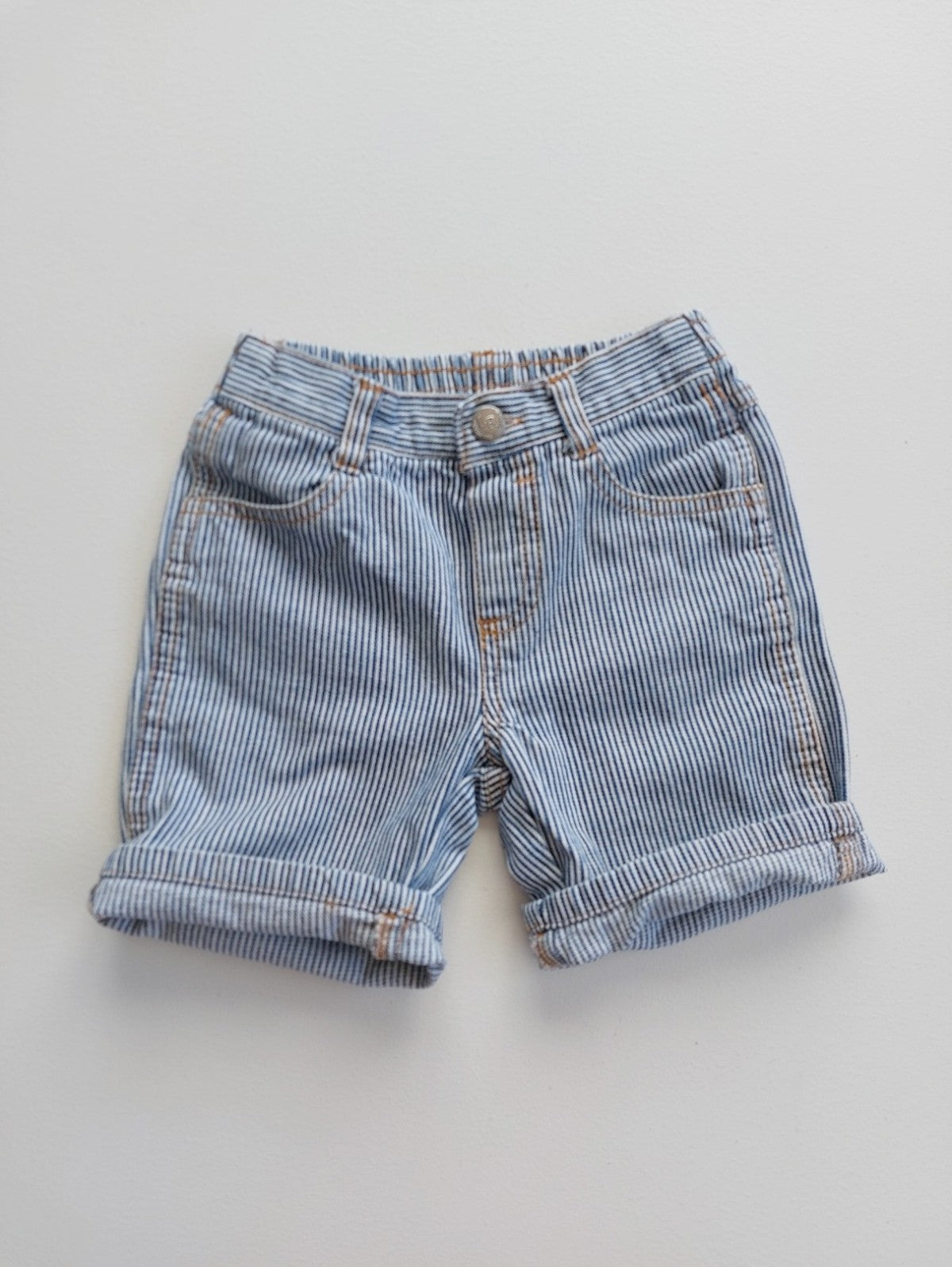 Striped denim shorts size 1-2