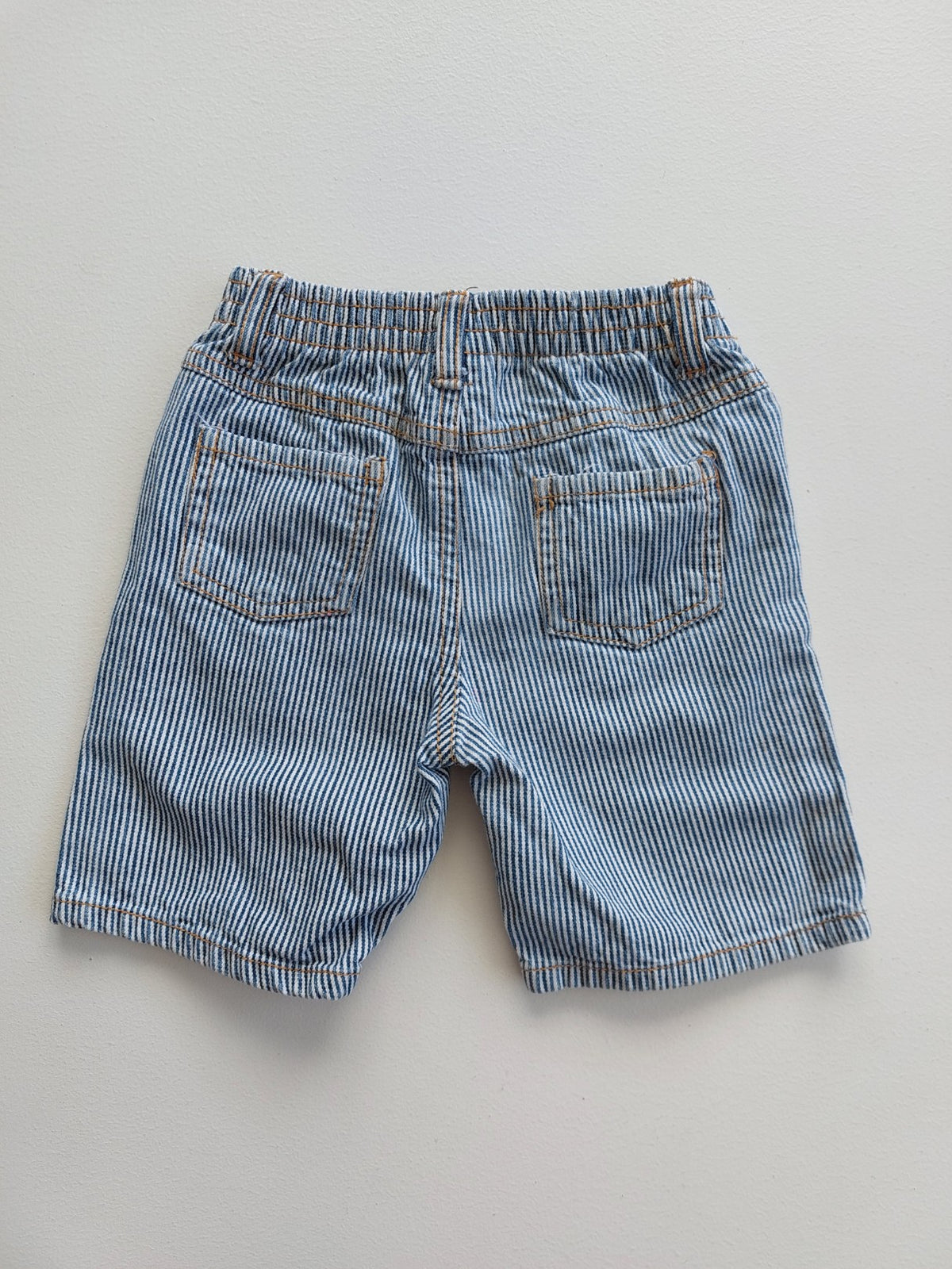 Striped denim shorts size 1-2
