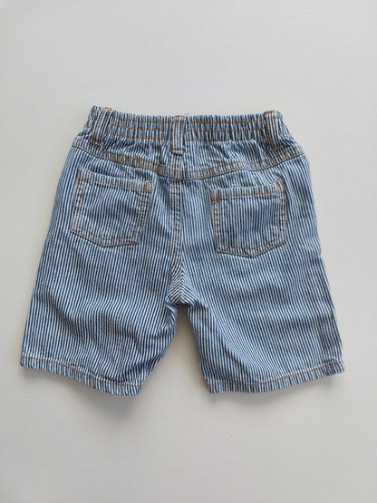 Striped denim shorts size 1-2