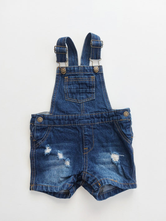 Denim shortalls 12-18 months
