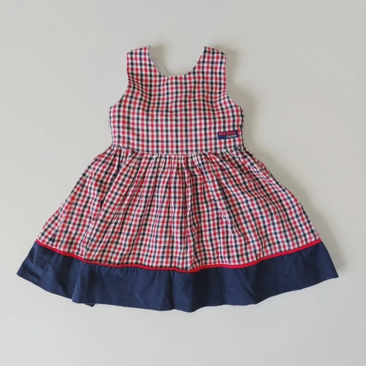 Check dress 12-18 months