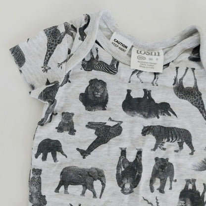 Toshi animals bodysuit 0-3 months