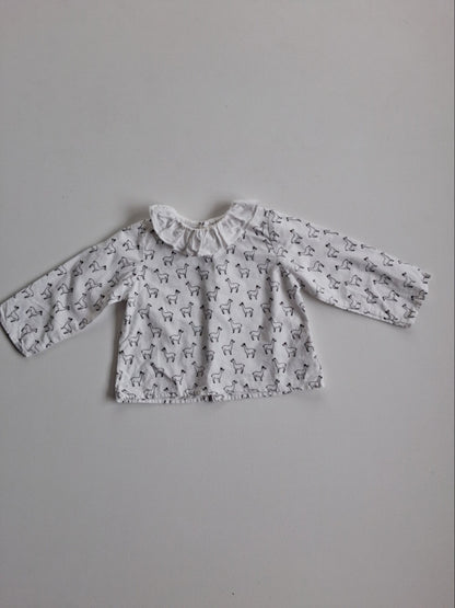 Llama blouse size 2-3