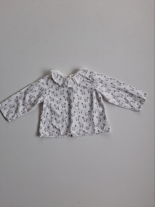 Llama blouse size 2-3