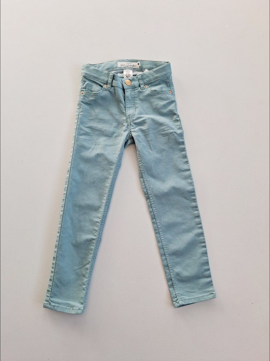 Mint green skinny jeans size 5-6