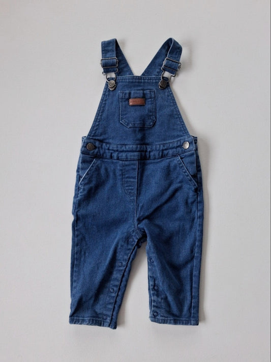 Stretch denim overalls 6-12 months
