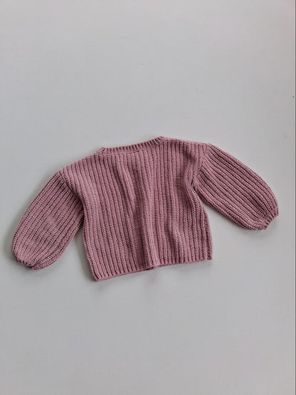 Dusky pink chunky knit 12-18 months