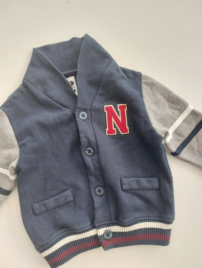Button up "N" cardigan 9-12 months