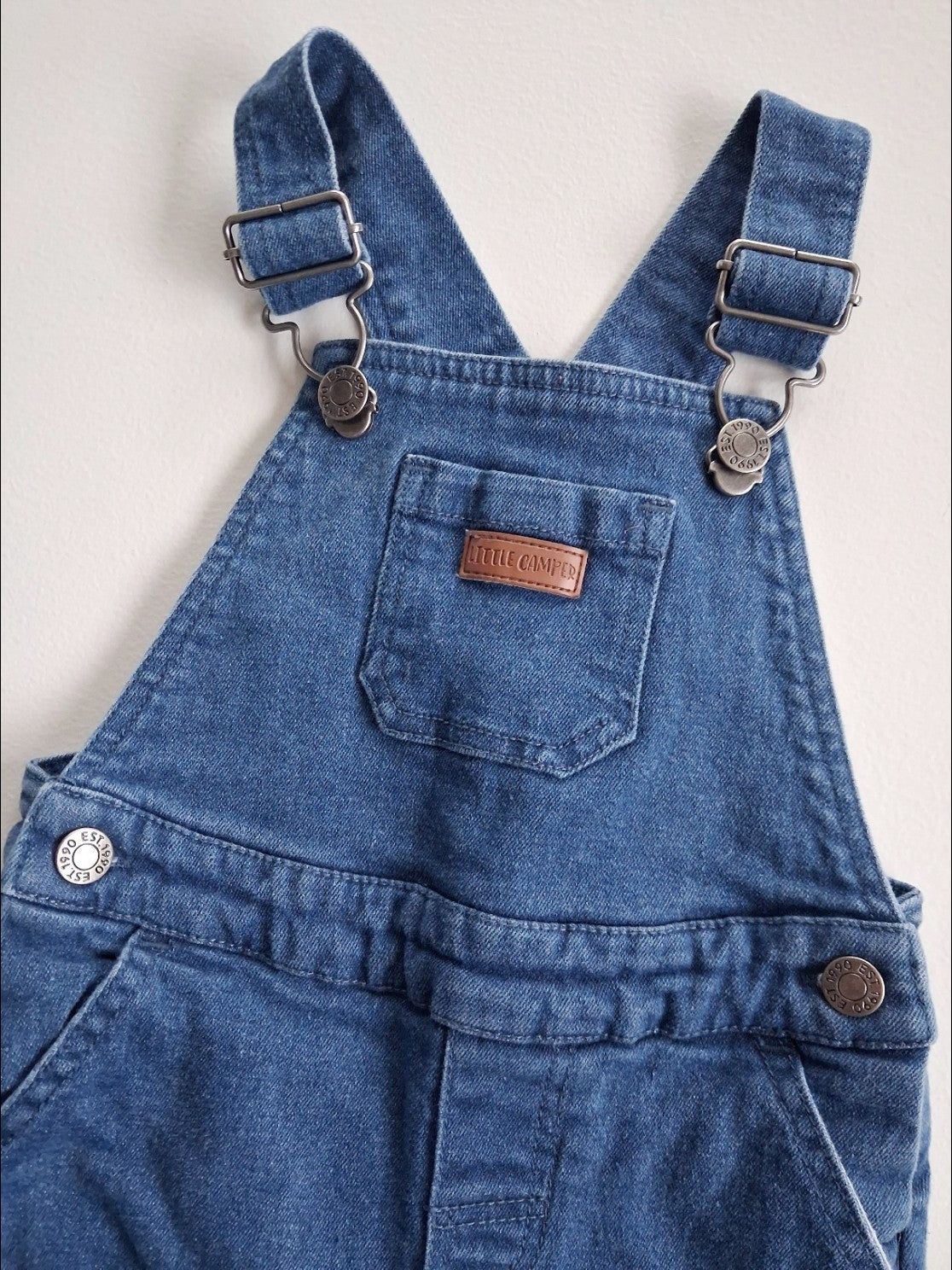 Stretch denim overalls 6-12 months