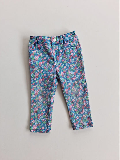 Floral jeans size 2