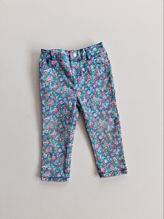 Floral jeans size 2