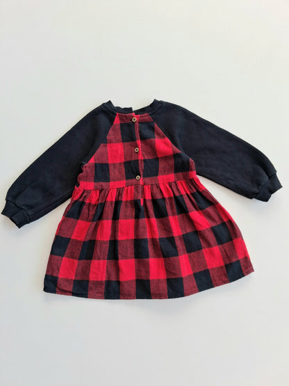 Red and black dress 12-18 months