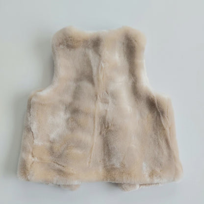 Faux fur vest size 6-8