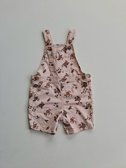 Floral shortalls size 2