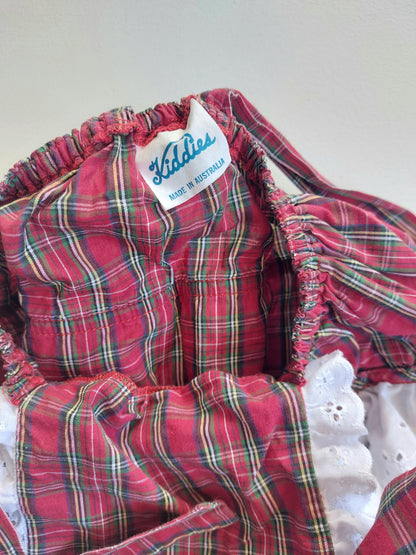 Tartan romper size 2