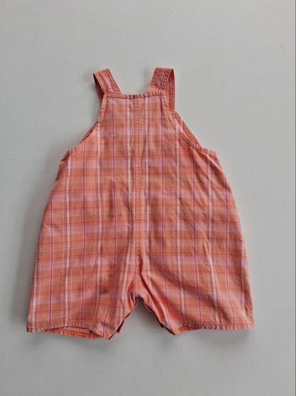 Peach shortalls 6-12 months