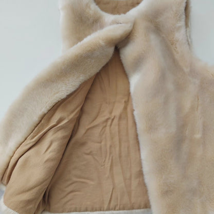 Faux fur vest size 6-8