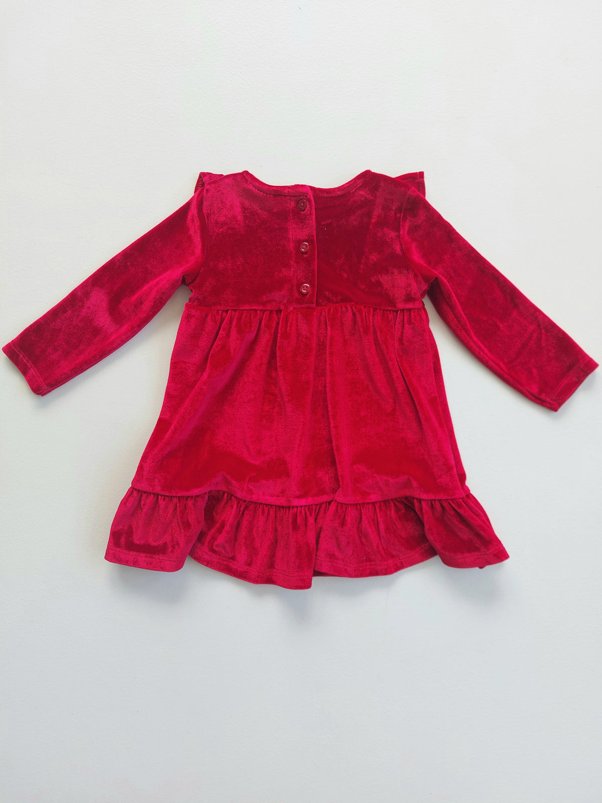 Red velour dress 6-12 months