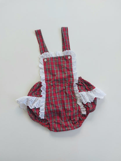 Tartan romper size 2