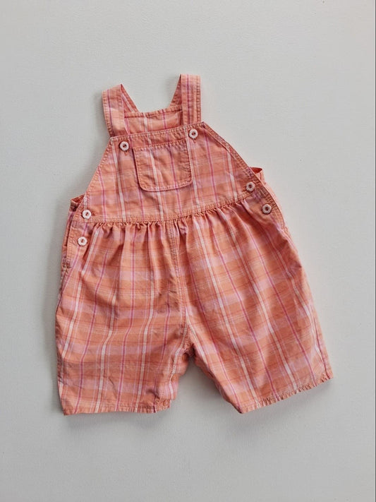 Peach shortalls 6-12 months